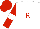 Silk - White, Red 'R', White Band on Red Sleeves, White 'R' on Red Cap