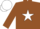 Silk - Brown, white star, white cap