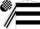 Silk - WHITE & BLACK HOOPS, striped sleeves, check cap