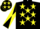 Silk - Black, yellow stars, diabolo on sleeves and stars on cap