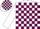 Silk - White and maroon blocks, white sleeves, white c