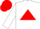 Silk - White, Red Triangle and Cap