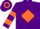 Silk - Purple, orange diamond hoop, orange diam