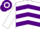 Silk - White, Purple chevrons on body, hooped cap