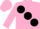 Silk - Hot Pink, Black large spots, Pink Cap, Black Pom