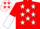 Silk - Red, White Stars, Red and White Halved Sleeves, Red