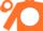 Silk - Orange, Orange 'TB' on White disc, White