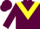 Silk - Maroon, Yellow chevron, Maroon