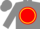 Silk - grey, Red disc in Yellow Circle,Yellow Sleeve