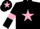 Silk - Black, Pink star, armlets and star on cap