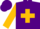 Silk - purple,gold cross,gold cross on sleeves