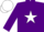 Silk - Purple, white star, white band on sleeves, white cap