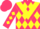 Silk - Cerise, Yellow chevron, Yellow Diamonds