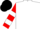 Silk - White, Red 'R', Red Sleeves, White Hoop, Red Ca