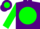 Silk - Purple, Purple Emblem in Green disc, Purple & Green Half Sle
