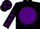 Silk - Black, Purple disc, Black sleeves, Purple stars, Blck cap, Purple stars