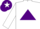 Silk - White, Purple triangle, White sleeves, Purple cap, White star