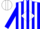 Silk - Blue, white diamond stripes on front, white 'K/K' on back, white diamond stripe