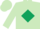 Silk - Light Green, White 'DP' on Dark Green Diamond, Light Green Cap