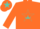 Silk - Orange, Orange Stars on Turquoise Belt, Turquoise Star