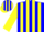 Silk - Blue, Yellow 'W', Yellow Stripes on Sleeves