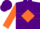 Silk - Purple, orange diamond hoop, orange diamond sleeves