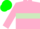 Silk - Pink, Light Green Hoop, Pink and Green Cap