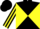 Silk - BLACK, Yellow diabolo, Black sleeves & Yellow striped, Black cap & Yellow striped