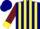 Silk - Navy Blue, Yellow Sun & Stripes, Yellow Cuffs on Burgundy Sleeves