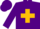 Silk - Purple, Gold Cross