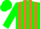 Silk - Green and Orange Vertical Stripes
