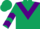 Silk - Dark Green, Purple Chevron, Purple Chevrons on Sleeves