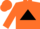 Silk - Orange, Black Triangle Emblem