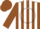 Silk - Brown & white stripes, white Circle, brown T F brand, brown trim
