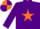 Silk - Purple, Orange star, quartered cap