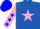 Silk - Royal Blue, Hot Pink Star, Pink Sleeves, Blue Stars, Pink and Blue Cap