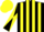Silk - Black and Yellow stripes, diabolo on sleeves, Yellow cap