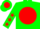 Silk - Green, Red disc, White 'CNS', Red Stars on Sleeves, Green
