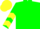 Silk - Green, yellow oak tree emblem, yellow chevrons on sleeves, yellow cap