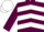 Silk - MAROON & WHITE CHEVRONS, white cap