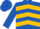 Silk - Royal Blue, Gold Chevrons, Royal Blue Sleeves