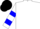 Silk - White and Blue Triangular Thirds, White Sleeves, Blue Hoop, White and