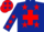 Silk - Dark Blue, Red Cross, Red Stars on Dark