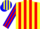 Silk - Yellow, Blue and Red Stripes , Blue and Yellow Sleves
