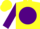 Silk - Yellow, Yellow, 'YO11' in Purple disc, Purple Cuffs on Sleeves