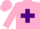 Silk - Pink, White 'C' on Purple Cross