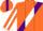 Silk - Orange, Purple Sash, White Stripe on S