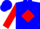 Silk - Blue, blue 'BC' on red diamond, red sleeves, blue cap