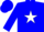 Silk - Blue, White Star on Back, Blue Str