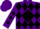 Silk - Purple, purple 'WG' on black diamond, black diamonds on sleeve